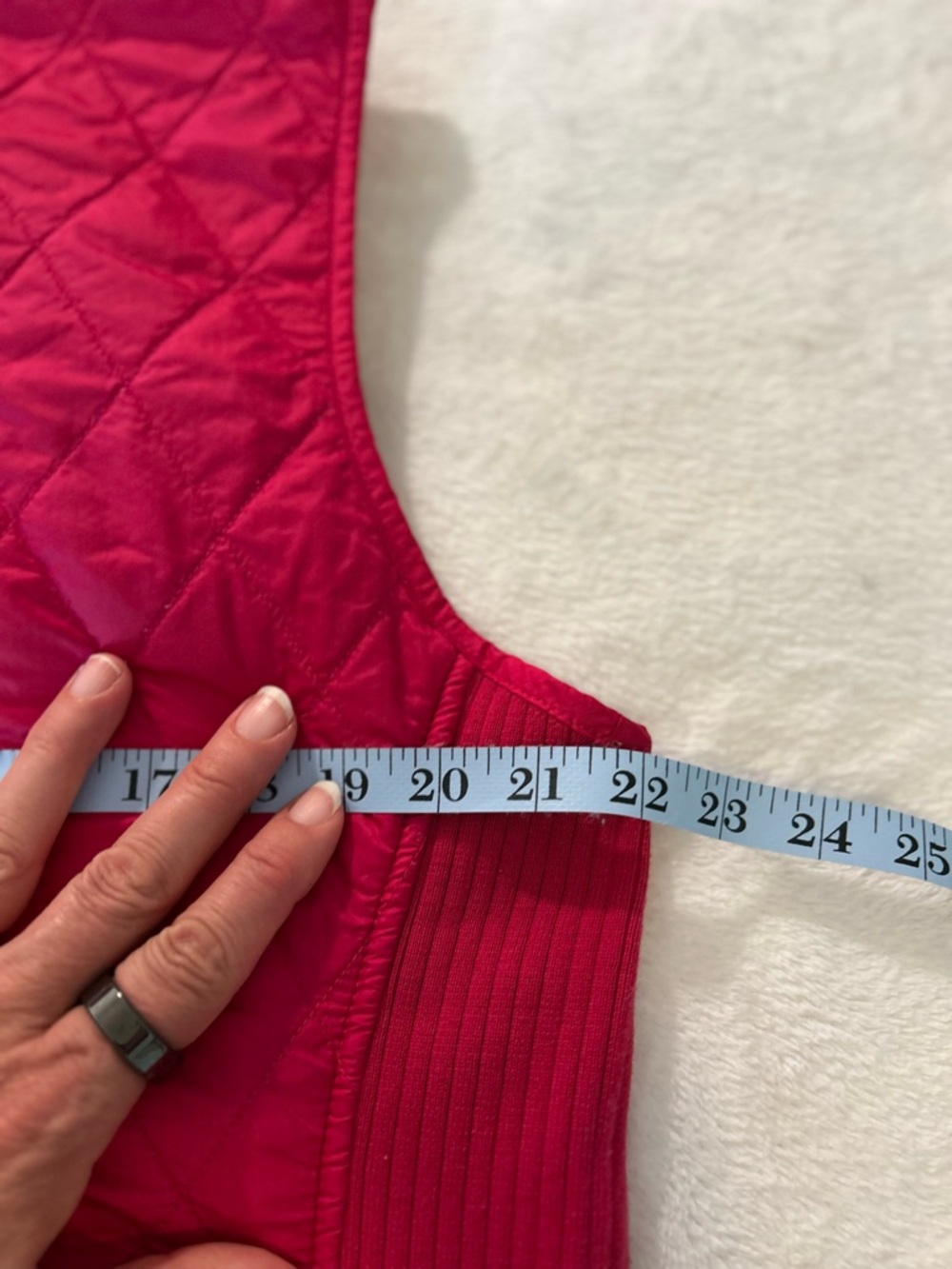 L.L. Bean Women's Fushia Quilted Vest - Picture 3 of 6